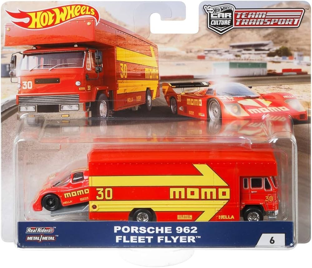 Hot wheels Team Transport #6 : Porsche 962 & Fleet Flyer