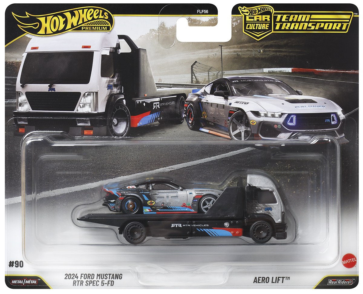 Hotwheels-Team-Transport-90-24-Ford-Mustang-RTR-Spec-5-FD-and-Aero-Lift