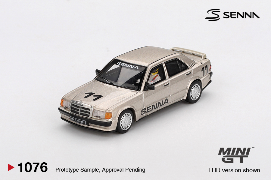 MiniGT Mercedes-Benz 190 E 2316 / 11 Ayrton Senna front view