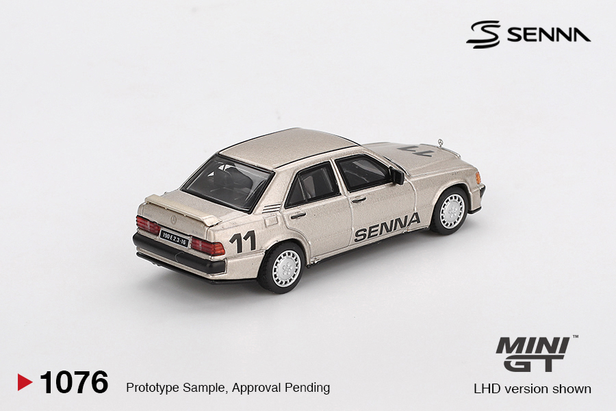 MiniGT Mercedes-Benz 190 E 2316 / 11 Ayrton Senna rear view