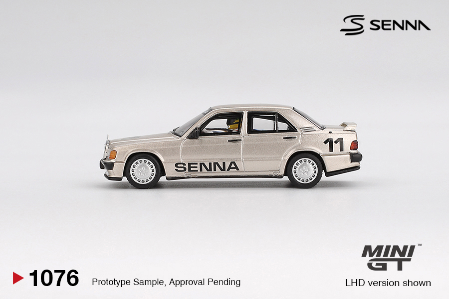 MiniGT Mercedes-Benz 190 E 2316 / 11 Ayrton Senna side view