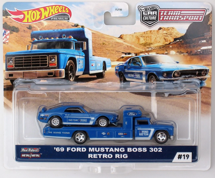 Hotwheels Team Transport #19: '69 Ford Mustang Boss 302 & Retro Rig