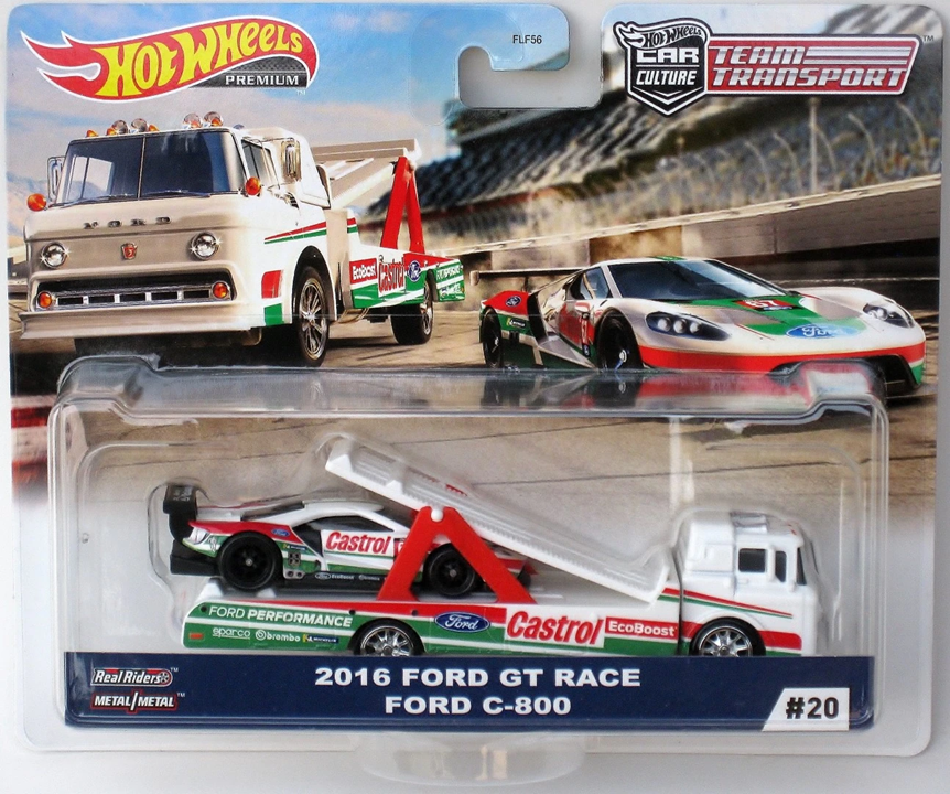 Hotwheels Team Transport #20: 2016 Ford GT Race & Ford C-800