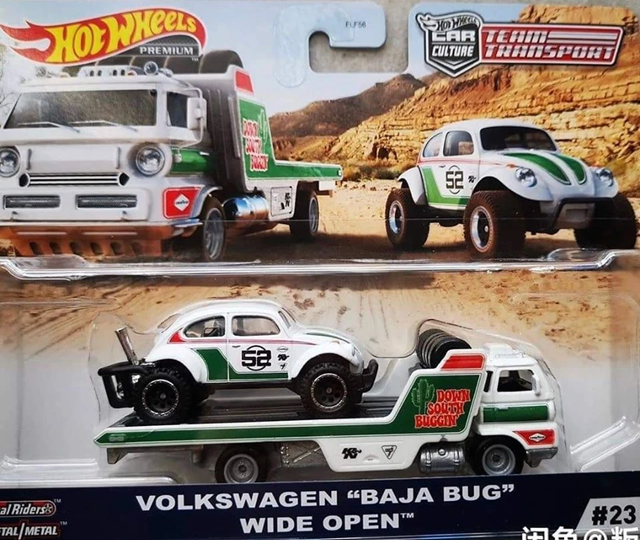Hotwheels Team Transport #23: Volkswagen "Baja Bug" & Wide Open