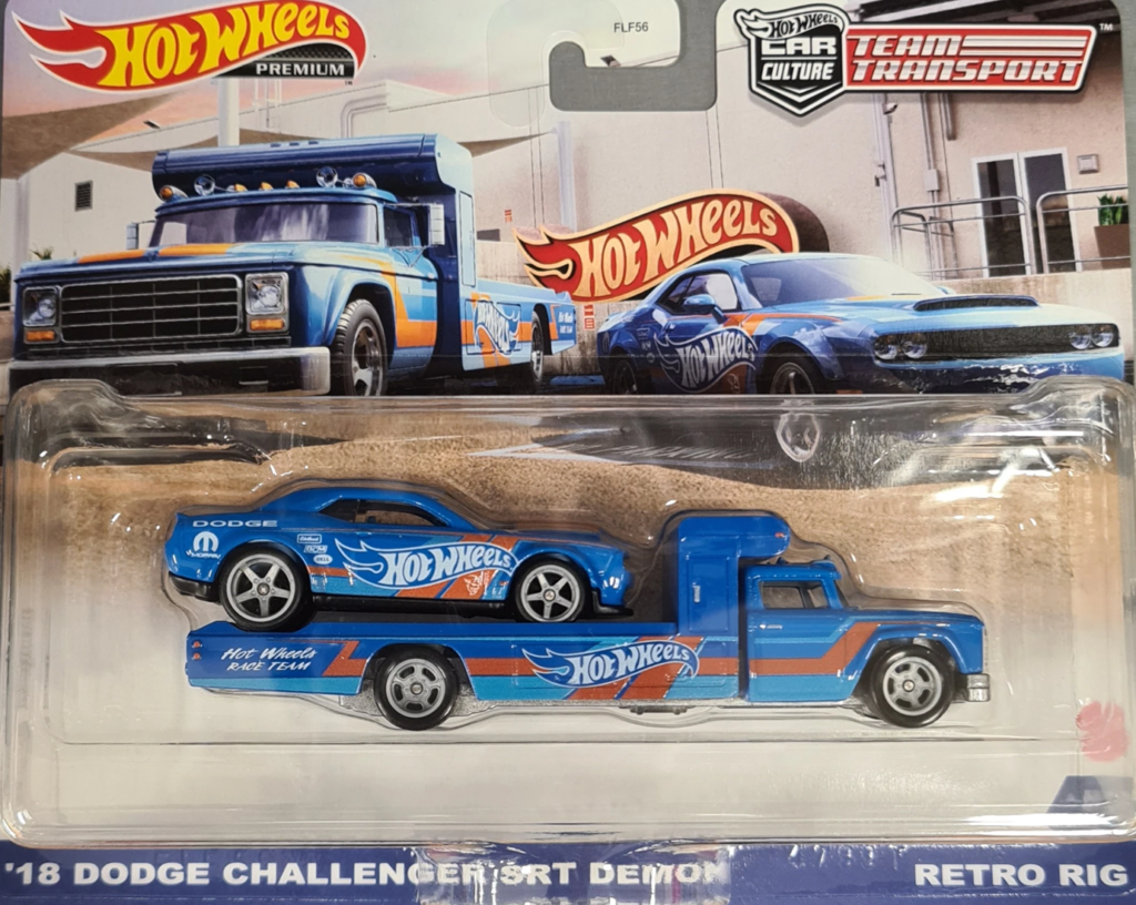 Hotwheels Team Transport #30: '18 Dodge Challenger SRT Demon & Retro Rig