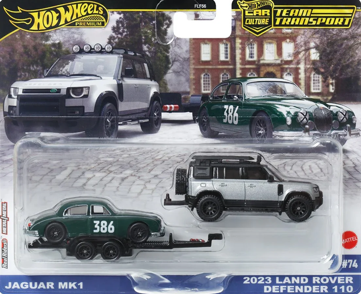Hotwheels Team Transport #74: Jaguar MK1 & 2023 Land Rover Defender 110