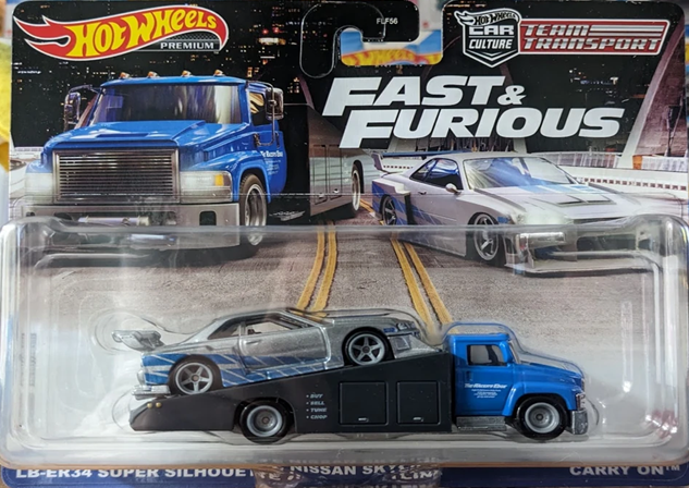 Fast & Furious Exclusive: LB-ER34 Super Silhouette Nissan Skyline & Carry On