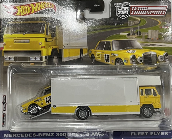 Hot Wheels Team Transport #39: Mercedes-Benz 300 SEL 6.8 AMG & Fleet Flyer