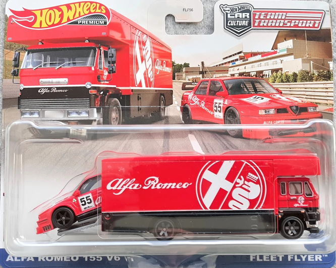 Hot Wheels Team Transport #53: Alfa Romeo 155 V6 TI & Fleet Flyer