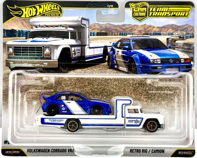 Hot wheels Team Transport #94 : Volkswagen Corrado VR6 & Retro Rig